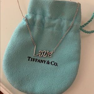 Tiffany’s Graffiti Love Script Necklace
